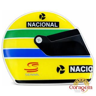 Adesivo Resinado Capacete Amarelo Ayrton Senna