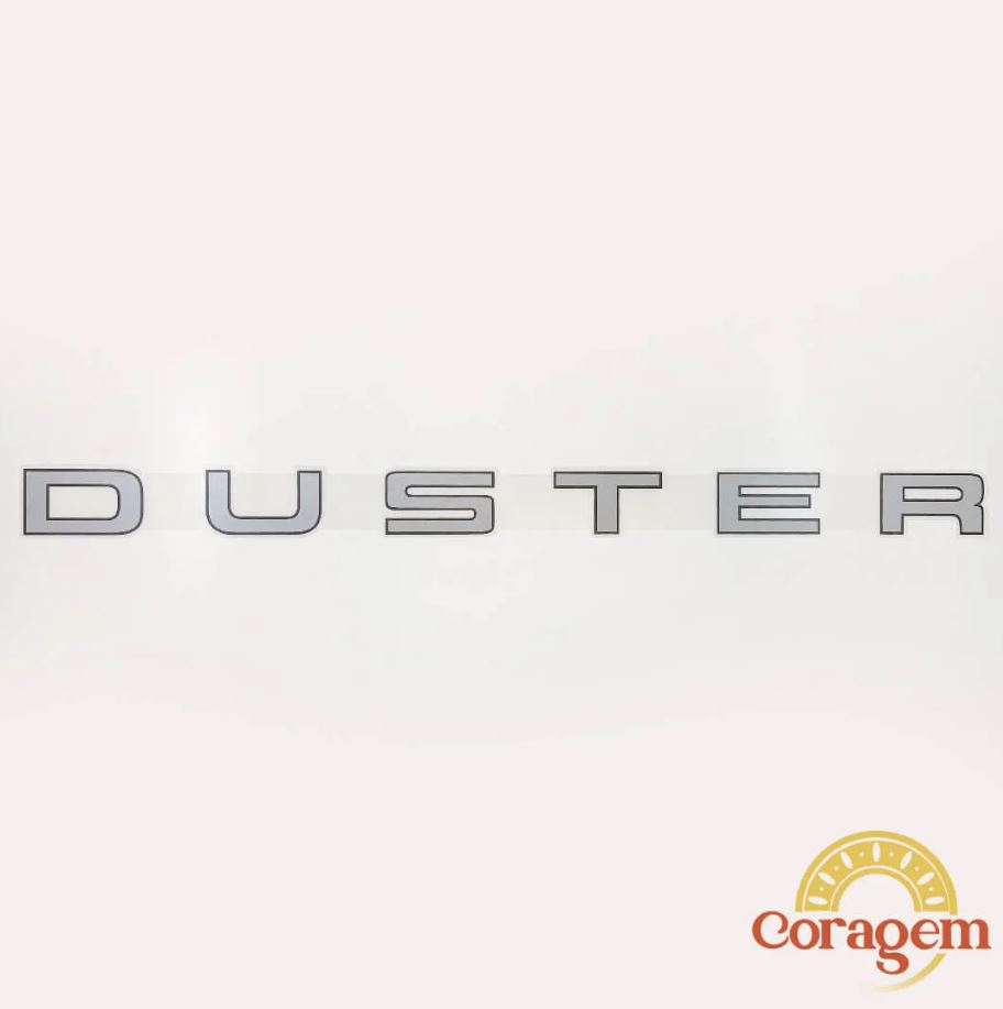 EMBLEMA ADESIVO DUSTER OUTSIDER (PARA-CHOQUE) PRATA