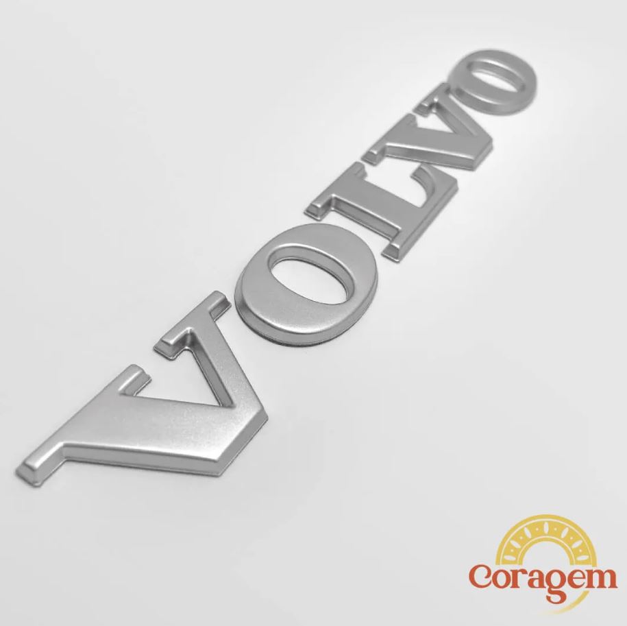 EMBLEMA ADESIVO EM CHROMO LOGO 