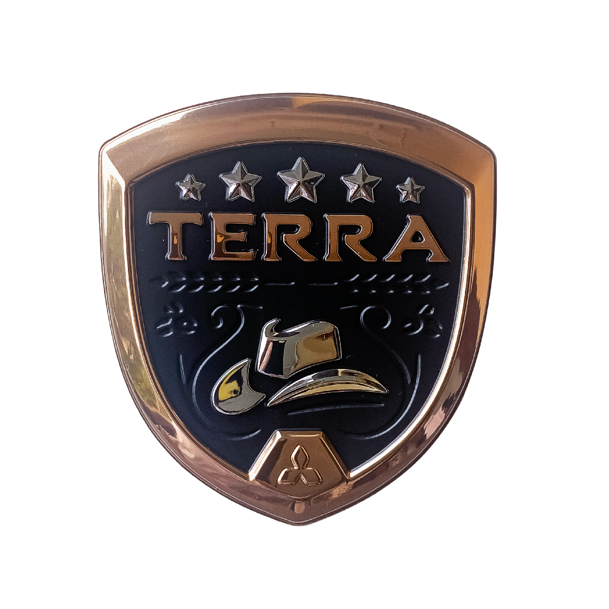 EMBLEMA CROMADO BRASÃO TERRA EXTERNA (L 200)