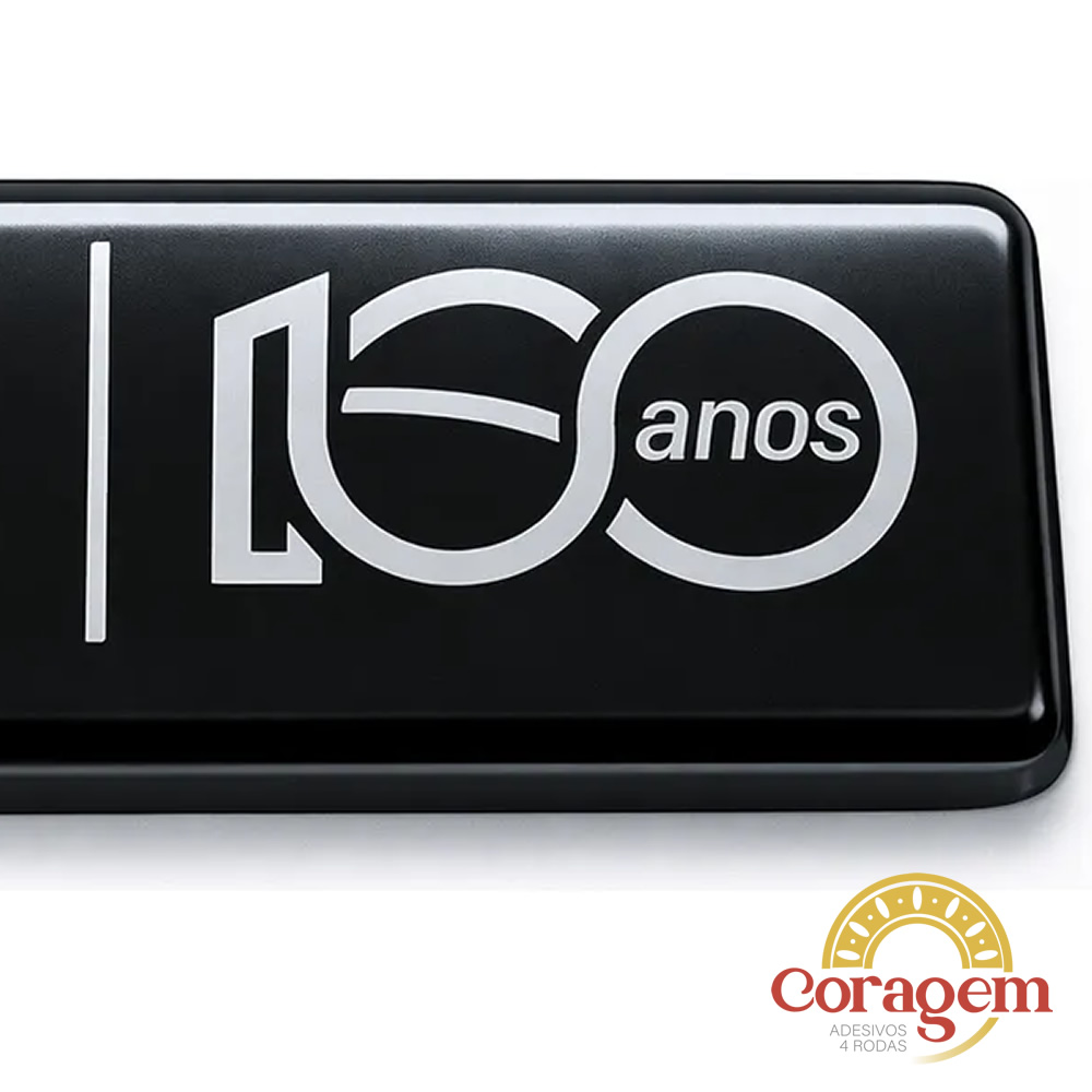 Par Emblema Alumínio 100 Anos Chevrolet Original